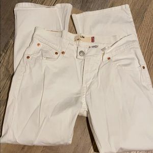 Vintage Levi’s white bootcut stretch jeans